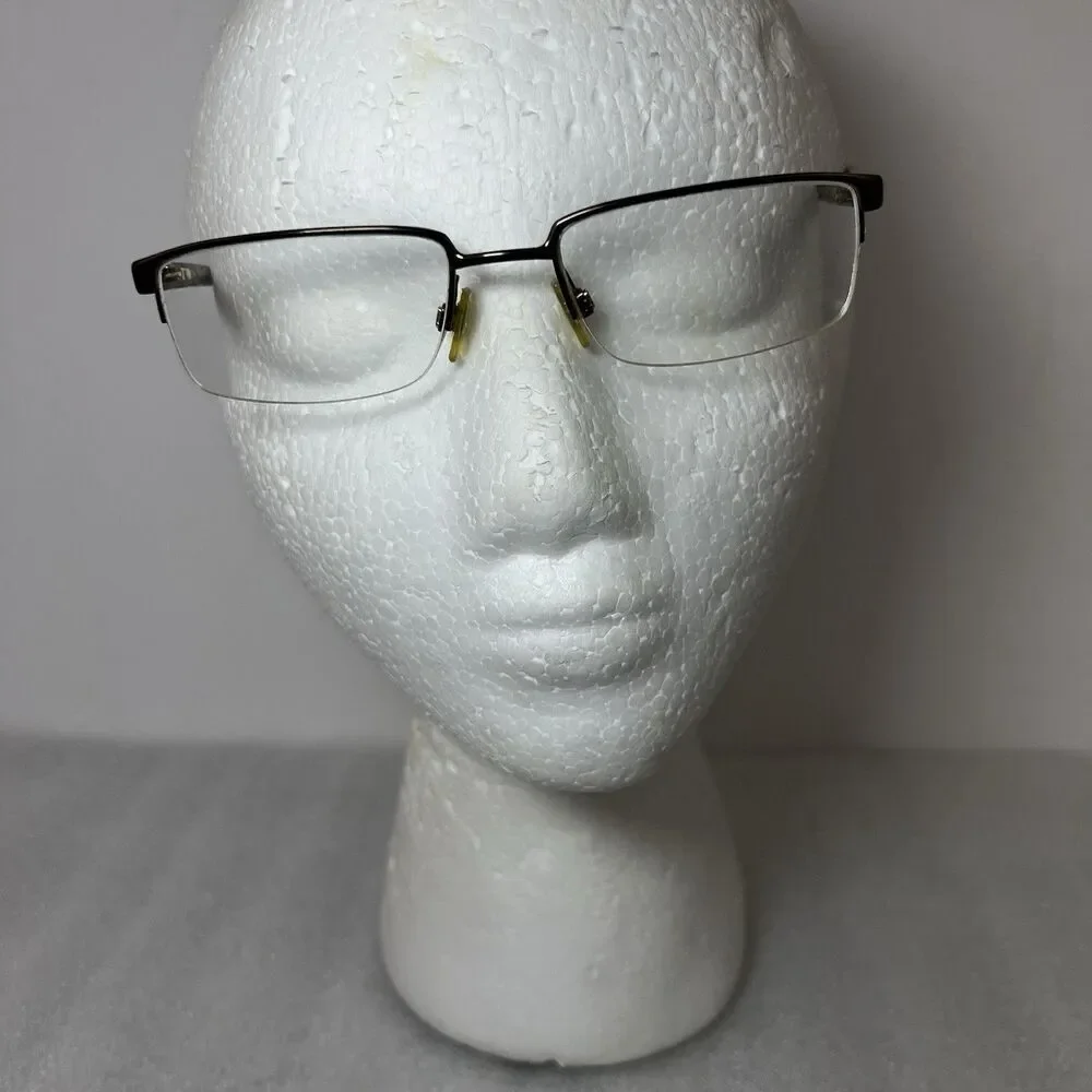 Burberry Eyeglasses B 1006 1012 Brown Half Rim Frame Only Italy 52-18-140mm